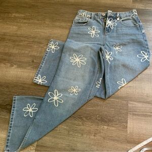 Girl’s Daisy Wide Leg Slit Jeans